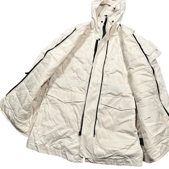 G-Star RAW Research Aitor Throup 3-in-1 Strett TS Parka Coat Cream Mens Medium - Picture 3 of 15